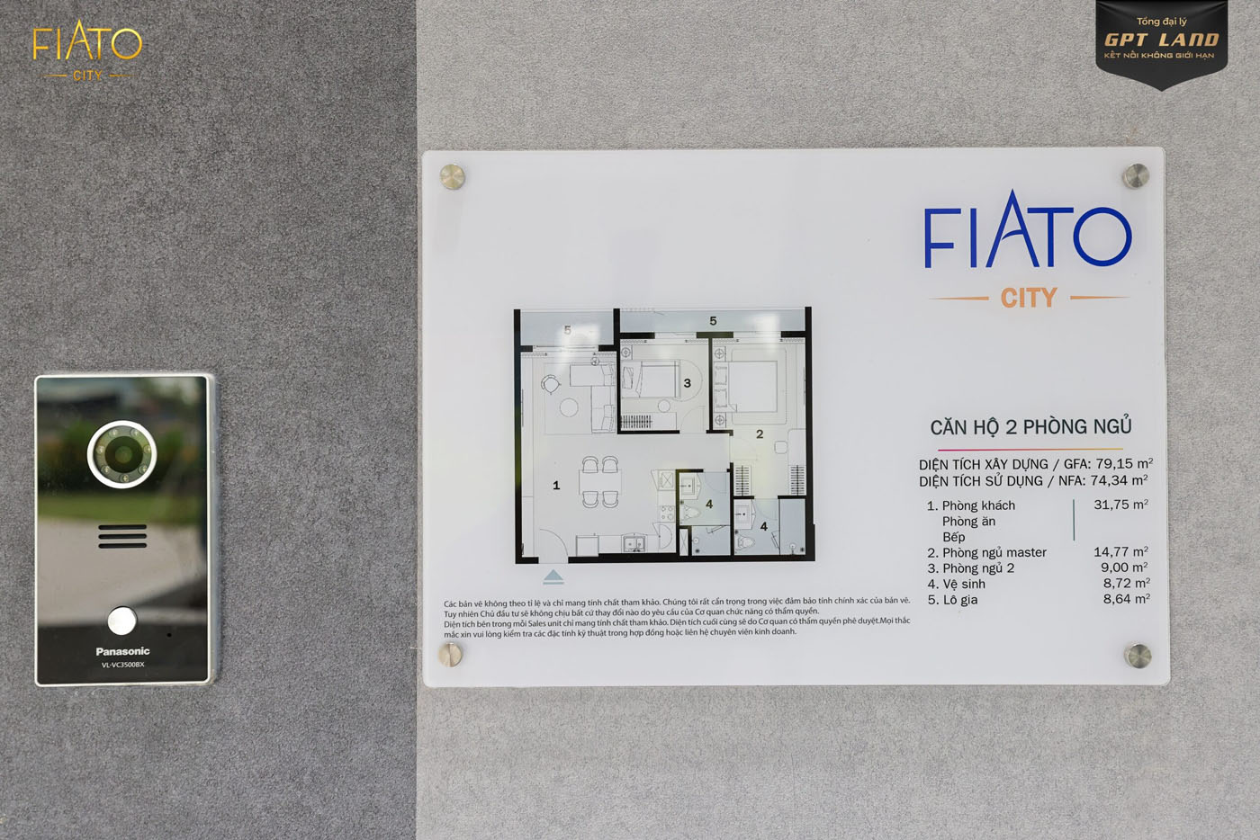 Nhà mẫu căn 2PN Fiato Airport City