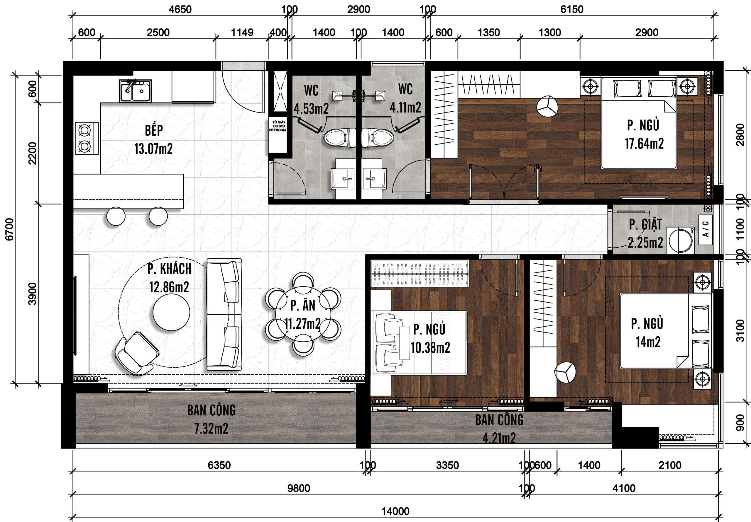 Nhà mẫu căn 3PN Fiato Airport City
